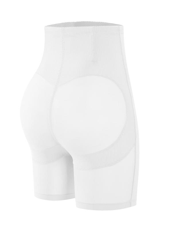 Women's Solid Sheer High Waist Shapewear Shorts, Basic High Stretch Tummy Control Shaper, Ladies Shapewear Bottoms for Daily Wear