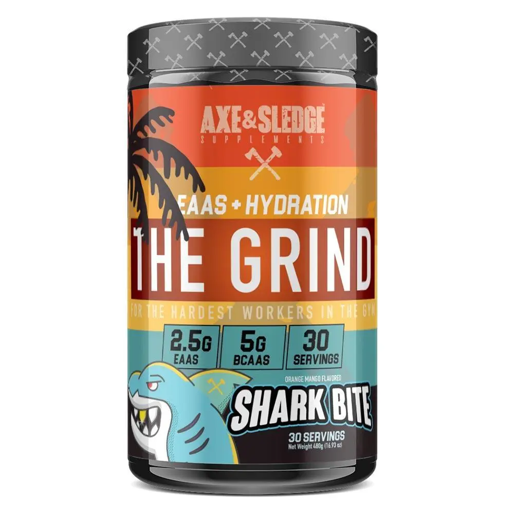 The Grind EAA + Hydration – 7.5g Amino Acids (EAAs + BCAAs) – Enhanced Recovery & Performance – Vegan-Friendly – No Stimulants – Shark Bite Flavor, Fitness, Healthcare, Protein