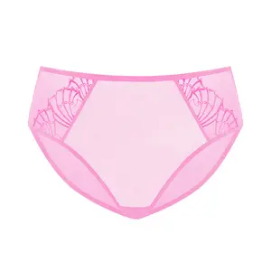 Hsia Pearl Shimmer Matching High Waisted Panty Bottom Seamless Soft Mesh Embroidered Front