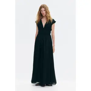 H&M Drawstring-detail ramie dress