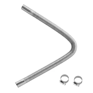 VEVOR Exhaust Hose, 23.6 inch Diesel Heater Flexible Exhaust Pipe, Stainless Steel Exhausts Hoses with 2 Hose Clamps, Air Diesel Parking Heater Exhausts Hoses Line for 2KW 5KW 8KW Diesels Heaters