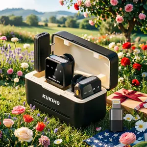 Mother's Day Sale！KUKIHO Wireless Lavalier Microphone for iPhone iPad Android With Charging Case Audio Smartphone