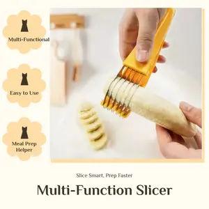 Creative PP Banana Slicer Multi-Functional Kitchen Gadget for Fruit Splitter Ham Sausage Cutter & Fruit Salad Slicer Easy to Use Tool