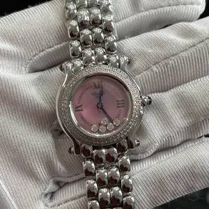 Chopard Happy Sport Round 26mm Stainless Steel - Custom Full Diamond Case & Bracelet WHP040065