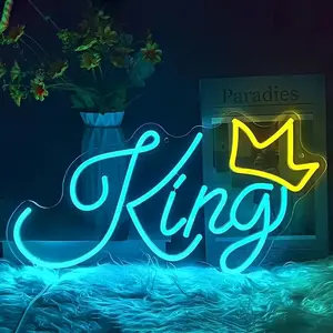 King Style USB Neon Light, Dazzling & Multifunctional Lighting & Trendy Vibe, Perfect for Bedrooms, Gaming Areas, Bars, Birthday or Christmas Gift, Led Neon Lights, Led Lit