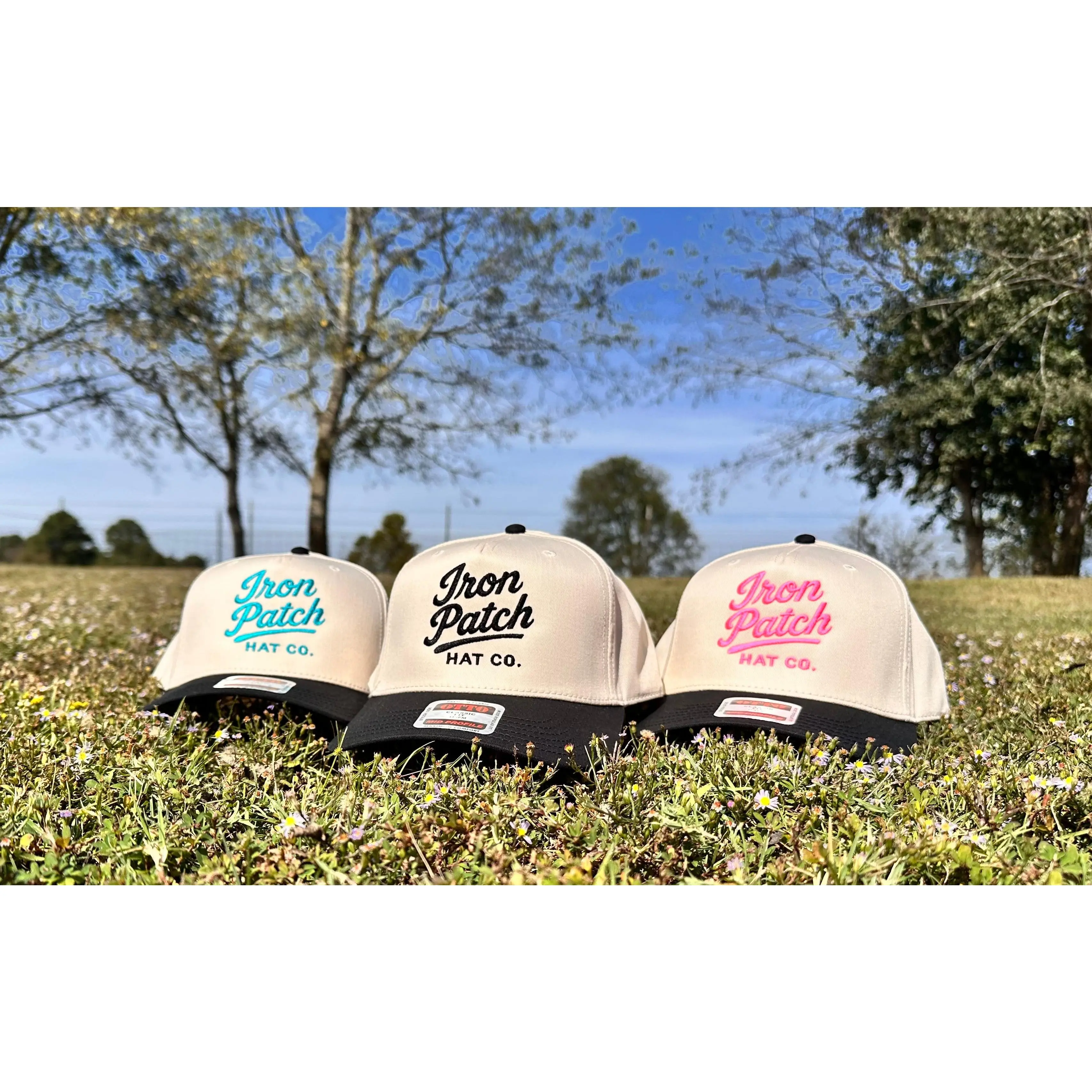 Women's Custom Raised Embroidered 2-Tone Baseball Cap - Structured, Lightweight, Breathable, Simple, Adjustable Snapback, Custom Stitch Color, Iron Patch/Logo Patch Hats, Casual Classic Style