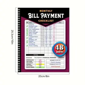 48-Month Budget & Bill Payment Tracker Notebook, Monthly Financial Organizer, Financial Tracking Journal & Finance Checklist Organizer, English Edition, Planner Notepad for Personal Finance Management & Office Supplies, Perfect Mother’s Day Gift