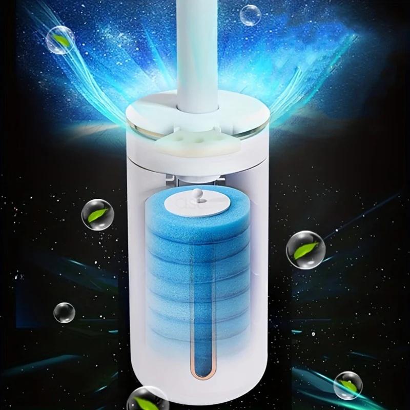 No-Touch Disposable Toilet Brush Set – Flushable Heads One-Click Release, Wall Mount Holder, Hygienic Bathroom Cleaning Tool, 24 Refills, #SpringCleaning