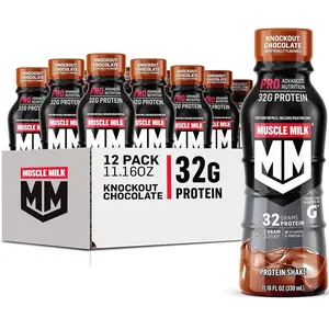 Muscle Milk Pro Series Protein Shake, Knockout Chocolate, 32g Protein, 11.16 Fl Oz (Pack of 12)