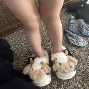 Shoes Bedroom Home Cartoon Cow Cotton Shoes Winter Indoor Outdoor Slippers For Boys Big Boys House Slippers