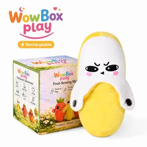 Banana Beat Plush Toy-USB Rechargeable Electric Motion Sensor Music Interactive Toy, Funny Gift for Kids Adults Couples Friends Valentine Easter Party Plushie smart