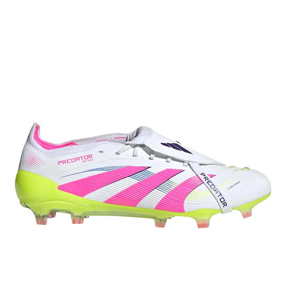 adidas Mens Predator Elite Fold-Over Tongue Firm Ground Soccer Cleats - Pink, White adidas Mens Predator Elite Fold-Over Tongue Firm Ground Soccer Cleats - Pink, White