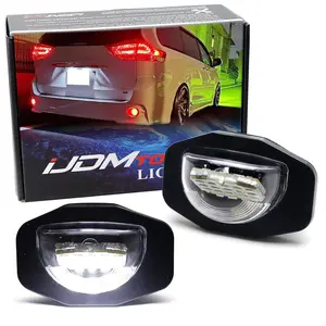 iJDMTOY Xenon White Full LED License Plate Light Kit For Toyota 2009-13 Corolla, 2011-20 Sienna, Scion xB xD, Powered By 18-SMD LED Diodes