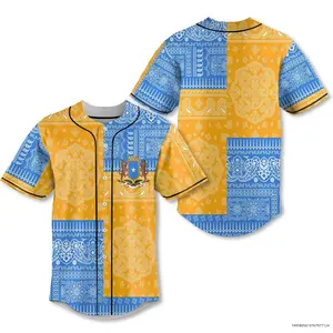 Somalia Baseball Jersey Flag And Paisley Basic Style