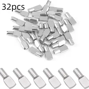 32-Piece Set 5x19mm Shelf Support Pegs, Storage Box Bracket Stand, Fits Wardrobe/cabinet/shelf Dividers, Secure Shelving Fixtures