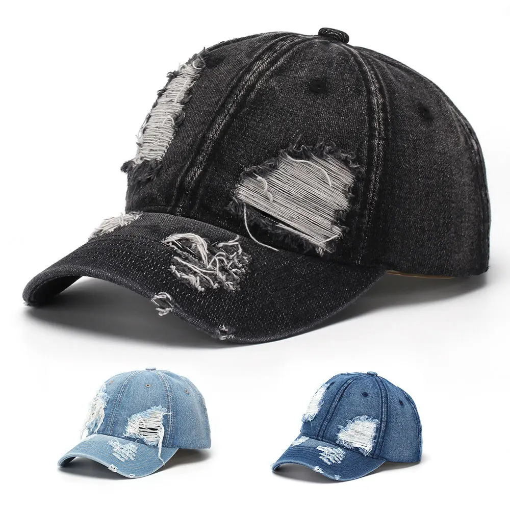 Baseball Cap Dad Hat Hip Hop Peaked Cap Vintage Washed Denim Cotton 6 Panel Hat Unisex For Men And Women Adjustable Strap Lightweight Breathable Soft Fabric For Spring Summer Hip Hop Street Casual Daily Outdoor Wear