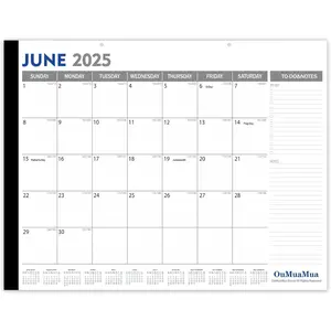 Desk Calendar 2025 Large 22"x17", 2025-2026 Desk Calendar School Year, 19 Month from Jun. 2025 to Dec. 2026, Big Monthly Calendar with Julian Date Large Ruled Blocks for Office  Planner
