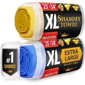 XL Shammy Towel for  - 2pk (34"x25") - Super Absorbent Chamois Cloth - Spots & Scratch-Free -   Drying Towels