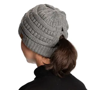 Criss-Cross Ribbed Beanie Hat for Women - 100% Acrylic, Stretch Fit, Basic Style, Trendy Winter Essential