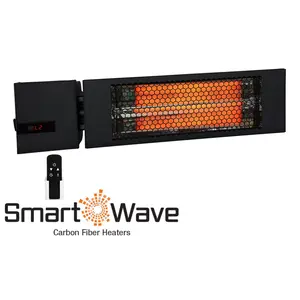 King Electric RK2415-RMT-BLK 24 in. Carbon Lamp 240V, 1500W with Remote RK Radiant Heater