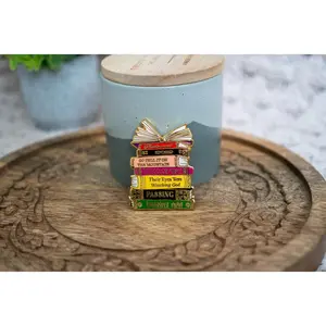 Black Literary Classics  Book Stack Pin