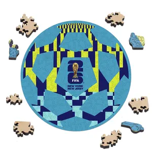 FIFA World Cup 2026 NYC New Jersey Ball Jigsaw Puzzle Officially Licensed 200 Laser-Cut Pieces 5MM Thick Soccer Fan Gift Modern Home Decor 11.8"x11.8"