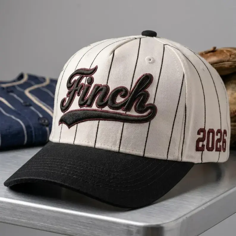 Custom Team Name Embroidered Pinstripe Baseball Cap - Personalized Varsity Sports Hat, Baseball Team Gift
