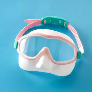 Adult Pink and White Anti-Choking HD Anti-Fog Swimming Goggles with Eye Nose Protection Lifting Clip for Clear Vision Outdoor Equipment Waterproof Phone Pouches for Swimming Pouches