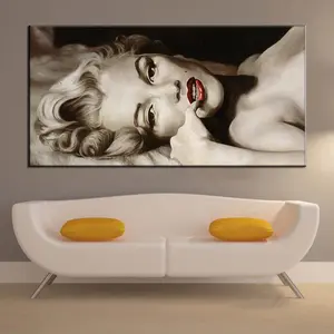 Marilyn Monroe poster, Legend, Cinema, Music, Dance, Sepia, Panoramic Poster No Frame