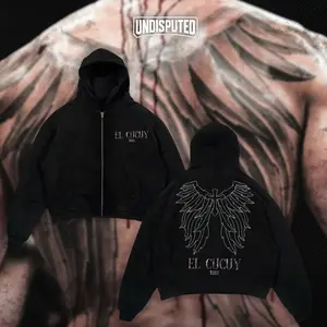 UNDISPUTED Tony Ferguson El Cucuy Wings UFC Heavy Cotton Shirt UFC Tshirt UFC Hoodie Zip Up Hoodie Fan Apparel Menswear Direct-to-garment Breathable Printing