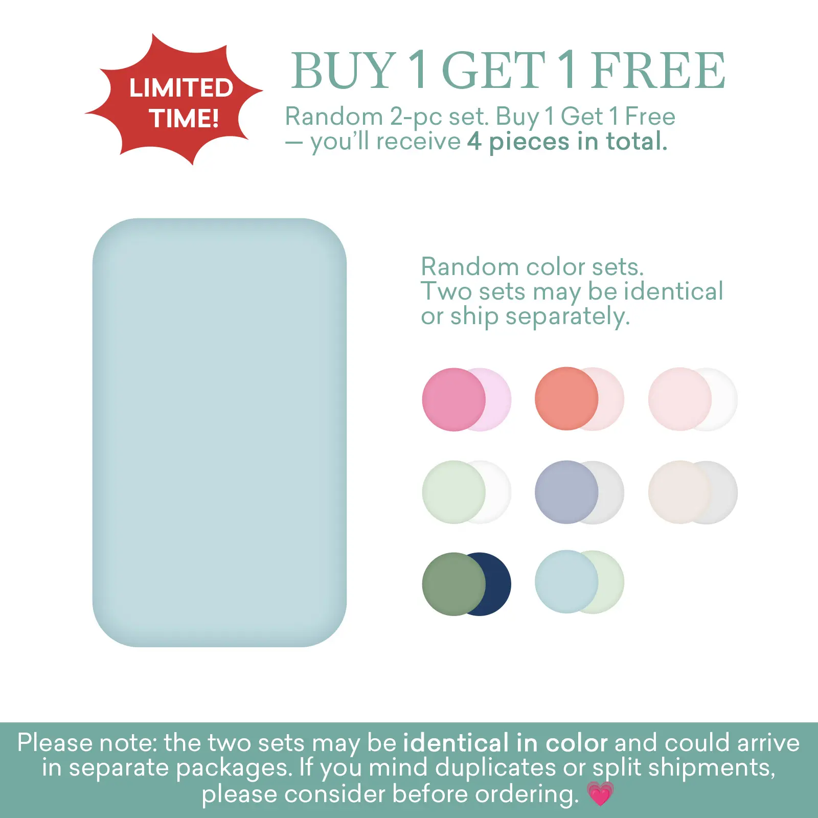 4-Pack Crib Sheets（Maybe identical Color）