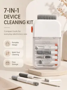 Portable Electronics Cleaning Kit for Earbuds, Keyboard, Phone Screen, Laptop, Camera Lens & Charging Port, Multi-Tool Dust Cleaner