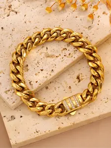 1 stainless steel bracelet, NK three diamond press bracelet, fashionable bracelet, High Quality Metal Bracelet, multifunctional and durable shiny accessory, suitable for daily use, perfect gift