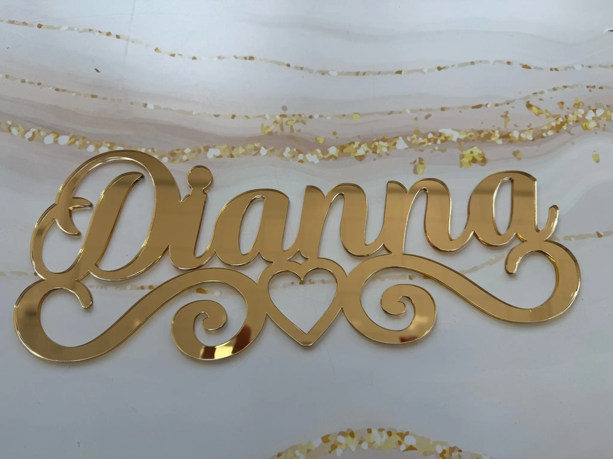 Cute Custom Name Perfect for Home Decor Available in Gold or Silver