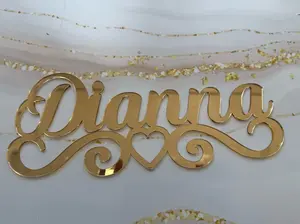 Cute Custom Name Perfect for Home Decor Available in Gold or Silver