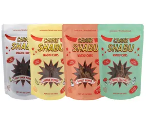 Carne Shabu Mexican Beef Jerky - 17 Grams of Protein, Zero Sugar, Zero Carbs, 190 Calories with Grass-Fed Wagyu Beef, 1 oz 4 Pack