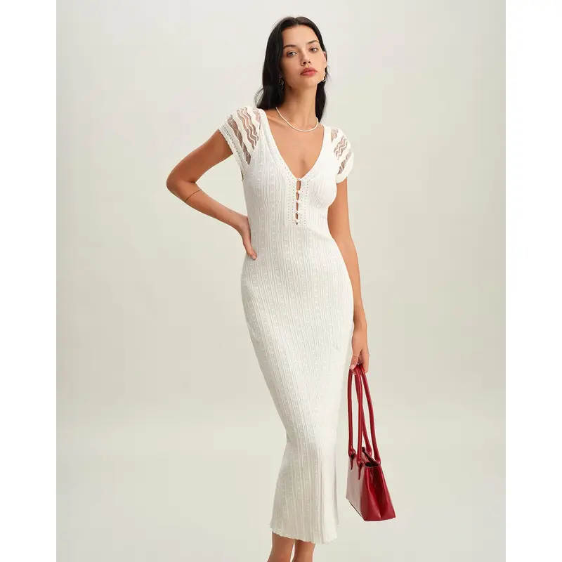 White Crochet Flare Dress - TikTok Shop White Crochet Flare Dress - TikTok Shop