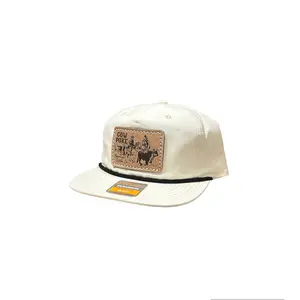Cattle Drive Rope Hat - White, Adjustable Fit, Front Pocket, Classic Design, Adjustable Closure
