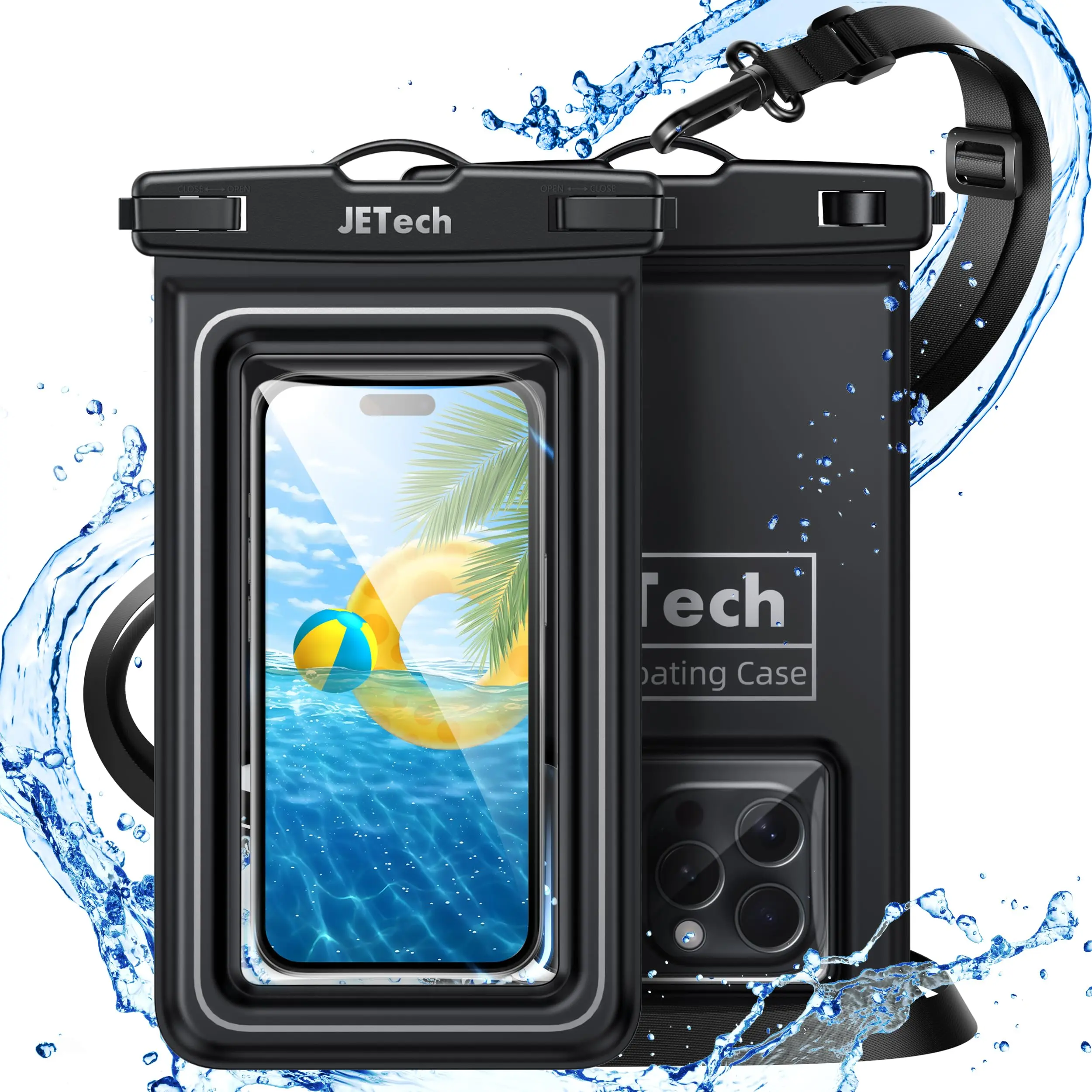 Waterproof Phone Pouch, 2 Pack Water Proof Case for iPhone 17 16 15 14 Series