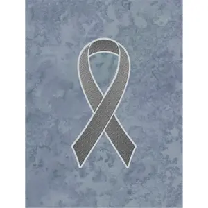 Carolines Treasures  Grey Ribbon for Brain Cancer Awareness Canvas House Flag Size - 28 x 40 In.