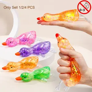 1/2/4 PCS Duck Stress Ball Squishy Toys,  Soft Ultra Squishy Moldable Slow Rise Stress Relief Fidget Toys For Kids Teens Adults Anxiety Relaxation
