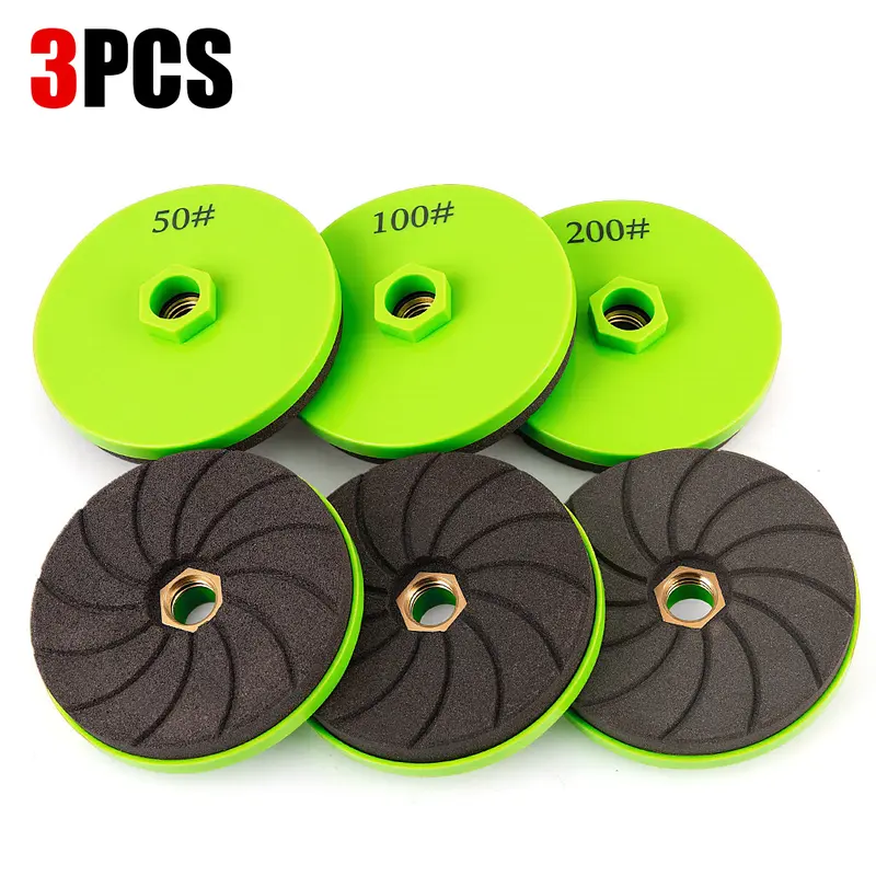 LOZLIN 3PCS 4" (4 inches in diameter) Silicon Carbide Diamond Grinding Wheels - Industrial Coarse Abrasive Discs, Professional Angle Grinder Accessory for Angle Grinders, Granite Polishing, Edge Shaping