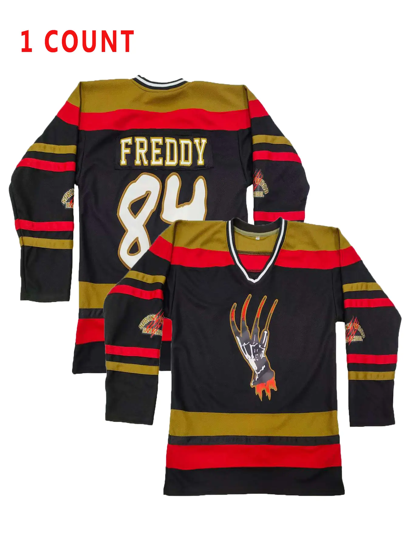 Ice Hockey Jersey Number 84 Freddy, Christmas Gift, Embroidered Letters and Numbers, Casual Loose-Fitting Athletic Apparel