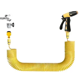 Retractable Watering Equipment, Car Cleaning Sprayer, Equipped with High-Pressure Nozzle, Car Wash Tool Kit, Sprayer Suitable for Home, Garden
