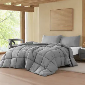 Blended Melange Panda - Coma Inducer Oversized Comforter Set - Gray