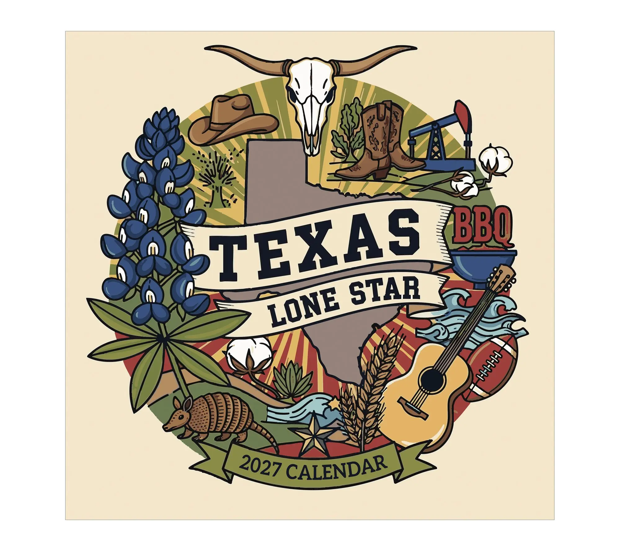 2027 Home: Texas Wall Calendar