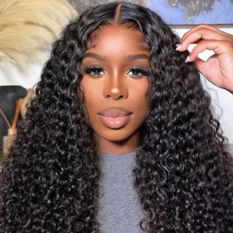 MB Hair 13x4 Pineapple Curly Lace Frontal Human Hair Wig with Natural Looking Curly Texture