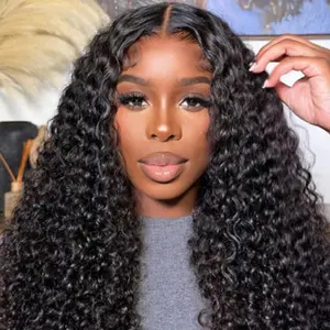 MB Hair 13x4 Pineapple Curly Lace Frontal Human Hair Wig with Natural Looking Curly Texture
