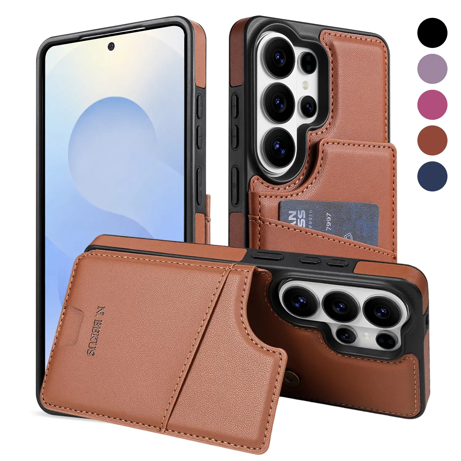 Compatible with Samsung Galaxy S26 Ultra S25 S24 S23 S22 S21 Wallet Case with Card Holder Kickstand RFID Blocking Flip Cover Credit Card Slots PU Leather Men Women,Phone Case for Samsung Galaxy