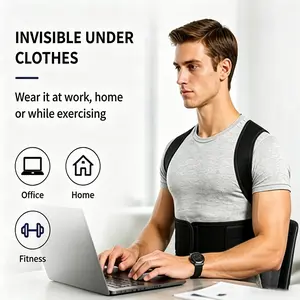 Adjustable Posture Corrector Back Brace, Shoulder Support Belt for Men & Women, Spine Alignment Pain Relief, Comfortable Design, Shoulder Band